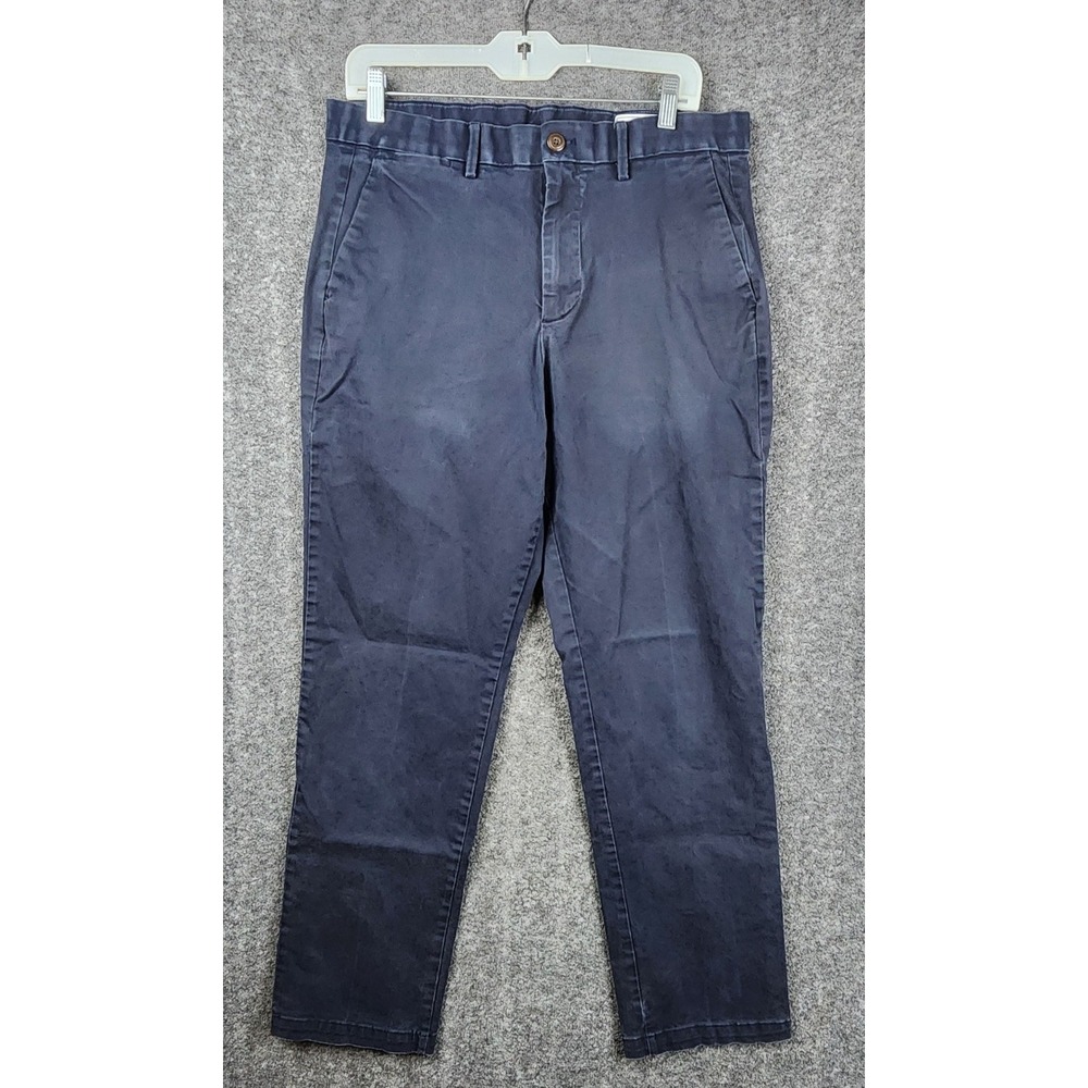 Gap Chinos‎ Mens 33x32 Navy Blue Straight Fit Cotton Twill Casual Pants